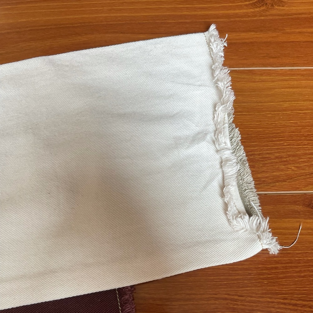 Distressed Jeans With Color Block Patchwork - image 5